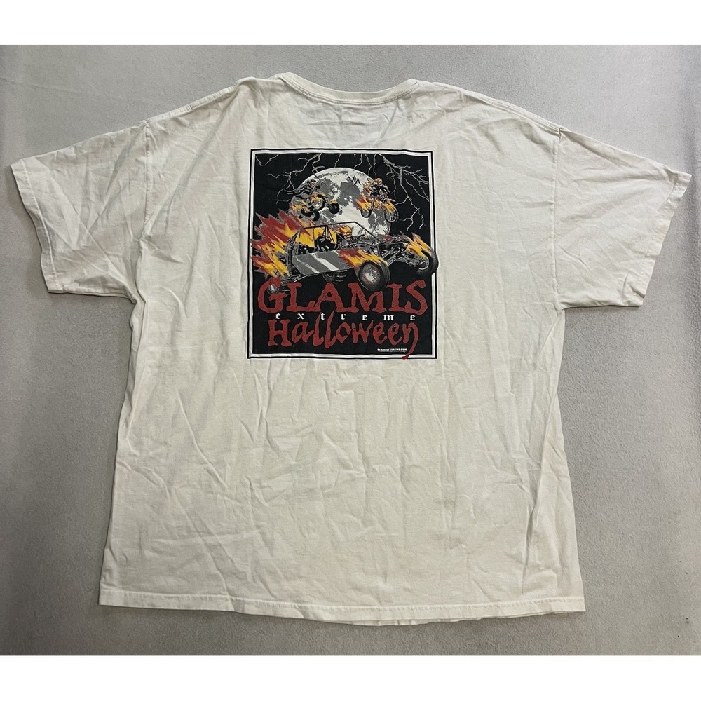 VTG Glamis Extreme Sand Dunes Halloween T-Shirt Men's 2XL Grim Reaper Y2K Tee